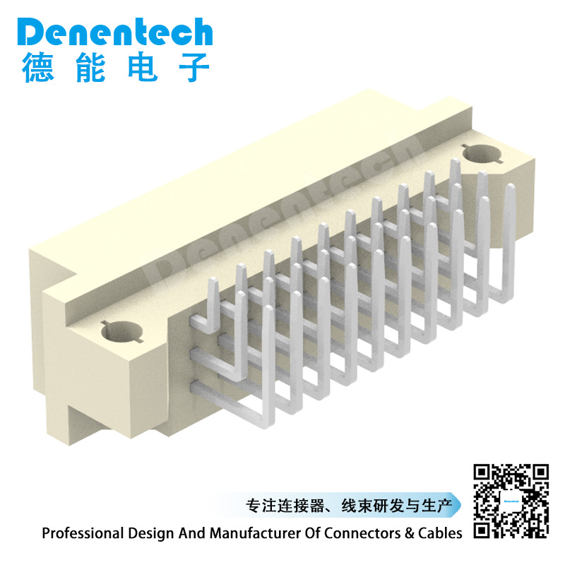 Denentech high quality 2.54MM triple row male right angle DIP DIN41612 Connector